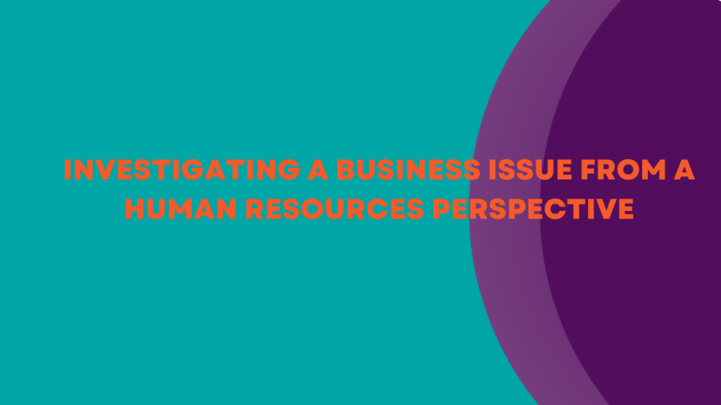 7IBI Investigating a Business Issue from a Human Resources Perspective